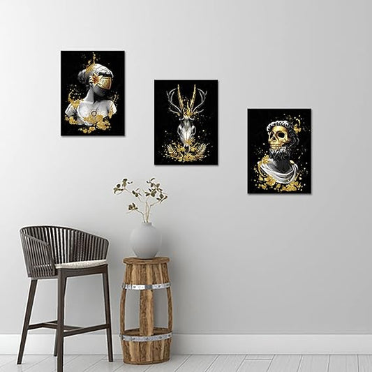 🖼️✨ Vintage Wall Art Set 🌿🏡 | 3-Piece Cozy Décor 💛🎨