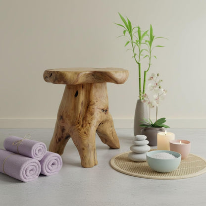 🌙✨ Rustic Mushroom Nightstand 🍄🌿 | Cozy Natural Wood Accent 🌟