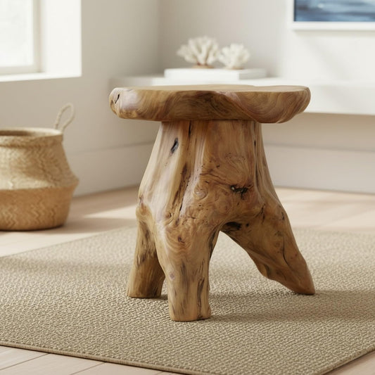 🌙✨ Rustic Mushroom Nightstand 🍄🌿 | Cozy Natural Wood Accent 🌟
