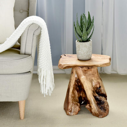 🌙✨ Rustic Mushroom Nightstand 🍄🌿 | Cozy Natural Wood Accent 🌟